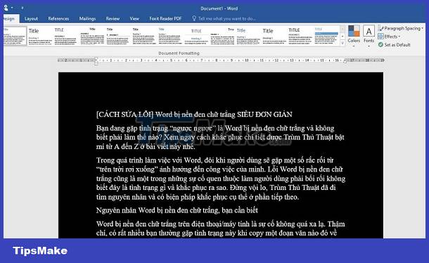 [HOW TO FIX ERRORS] Word has a black background with white text SUPER SIMPLE Picture 1